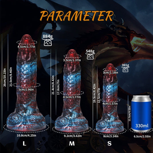 Fantasy Alien Dragon Dildo Sex Toys - Silicone Suction Cup for Vaginal Expansion & Orgasmic Massage