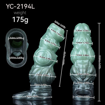 Fantasy Knot Penis Sleeve & Cock Extender-Instant Girth, Endurance, and Textured Internal Massage