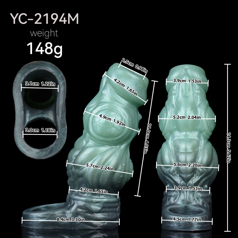 Fantasy Knot Penis Sleeve & Cock Extender-Instant Girth, Endurance, and Textured Internal Massage