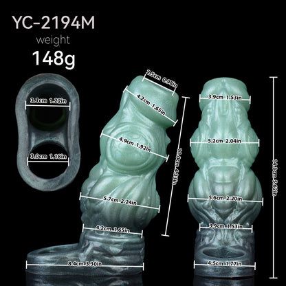 Fantasy Knot Penis Sleeve & Cock Extender-Instant Girth, Endurance, and Textured Internal Massage