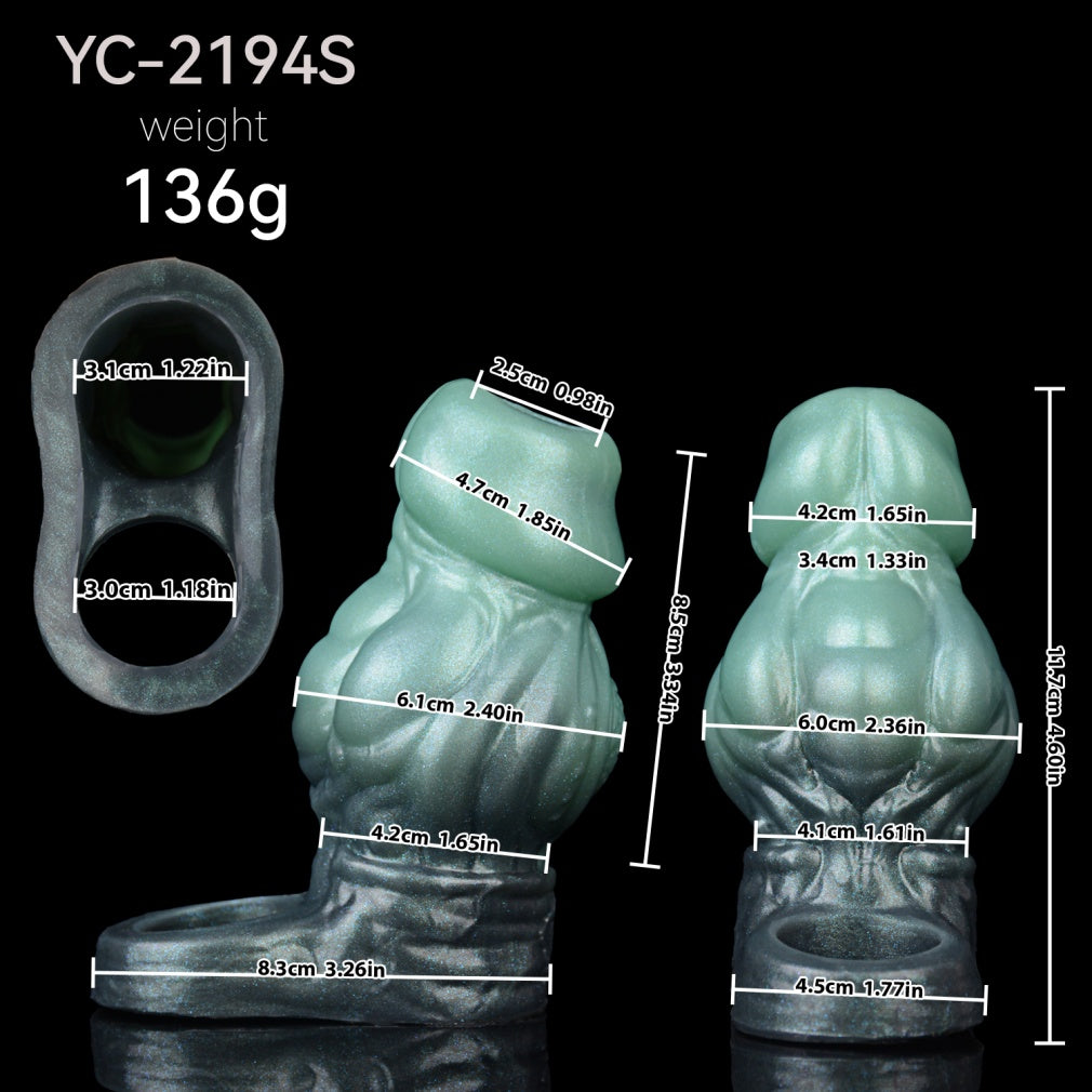 Fantasy Knot Penis Sleeve & Cock Extender-Instant Girth, Endurance, and Textured Internal Massage