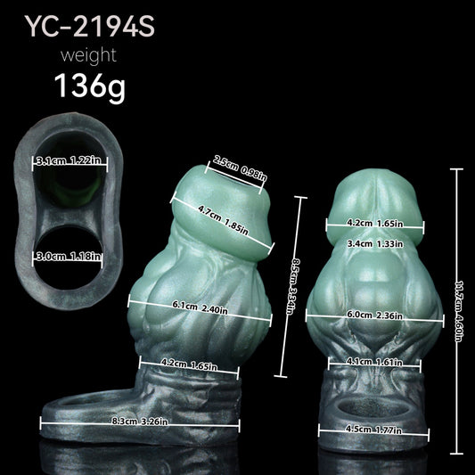 Fantasy Knot Penis Sleeve & Cock Extender-Instant Girth, Endurance, and Textured Internal Massage