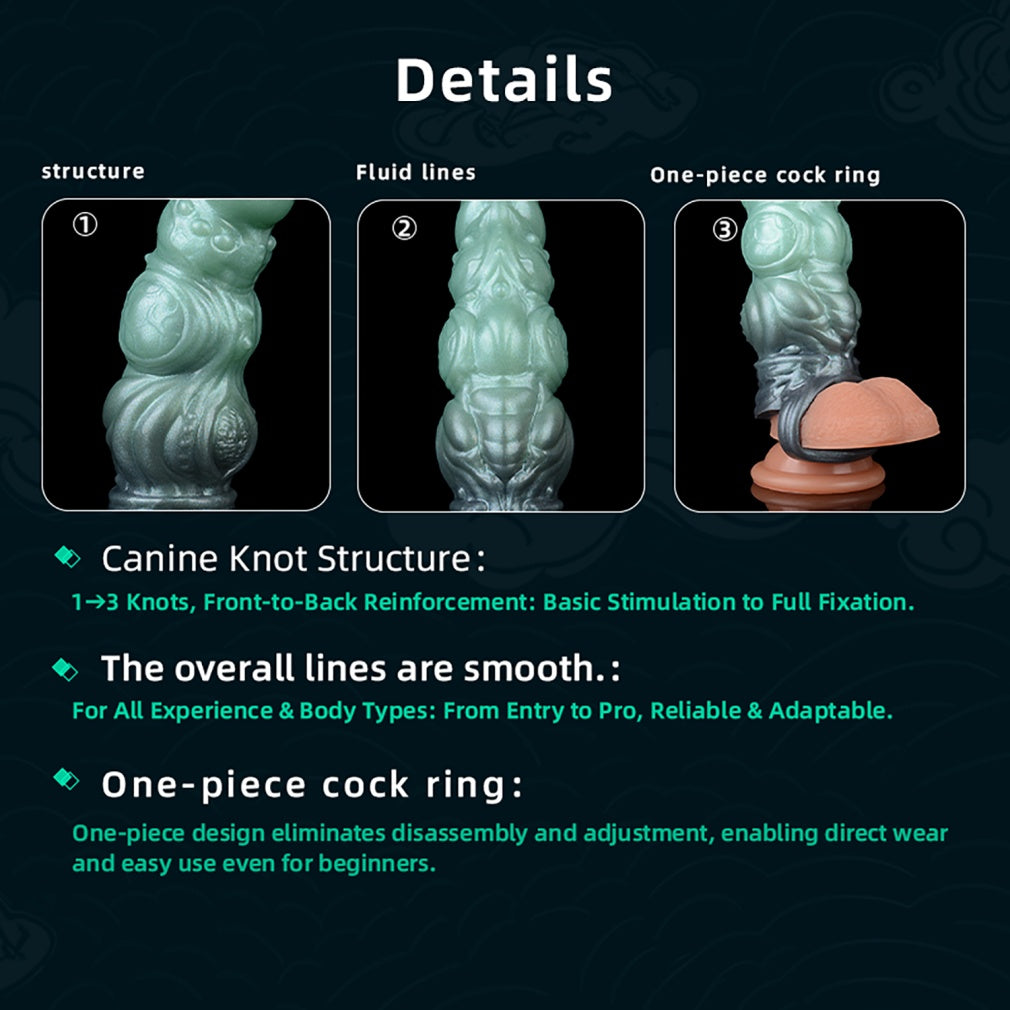 Fantasy Knot Penis Sleeve & Cock Extender-Instant Girth, Endurance, and Textured Internal Massage