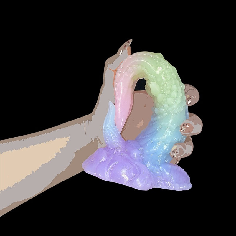Gode en silicone coloré avec ventouse et tentacules fantaisie – Plug anal insérable pour masturbation