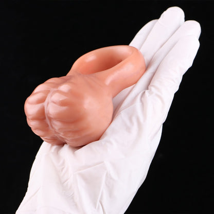 Anneau pénien fantaisie en silicone couleur chair – Outil de contrôle de l'éjaculation pour des performances prolongées