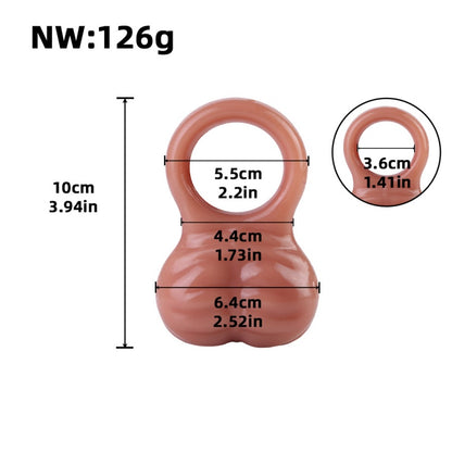 Anneau pénien fantaisie en silicone couleur chair – Outil de contrôle de l'éjaculation pour des performances prolongées