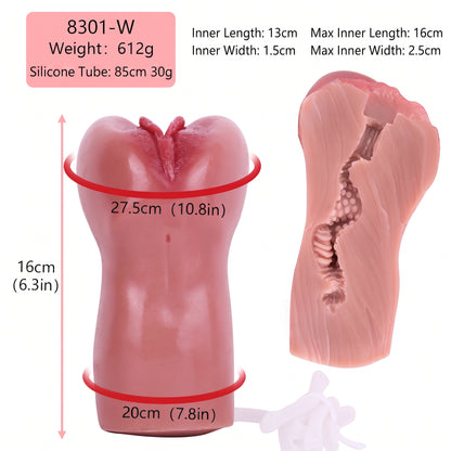 Blush Atelier Pocket Pussy – Hand-Sprayed Platinum Silicone with Manual Water Feature