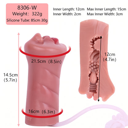 Scarlet Portrait Pocket Pussy – Red-Lip Silicone Mouth Design