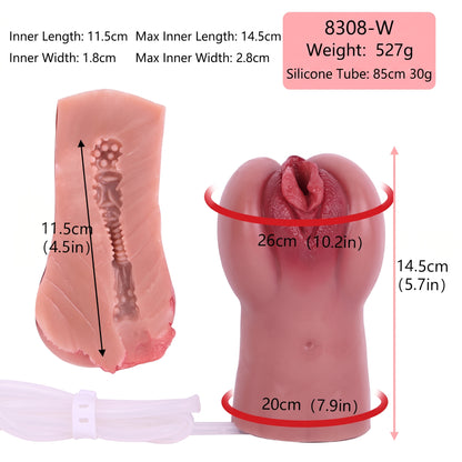 Rose Cameo – Hand-Finished Platinum Silicone Pocket Pussy