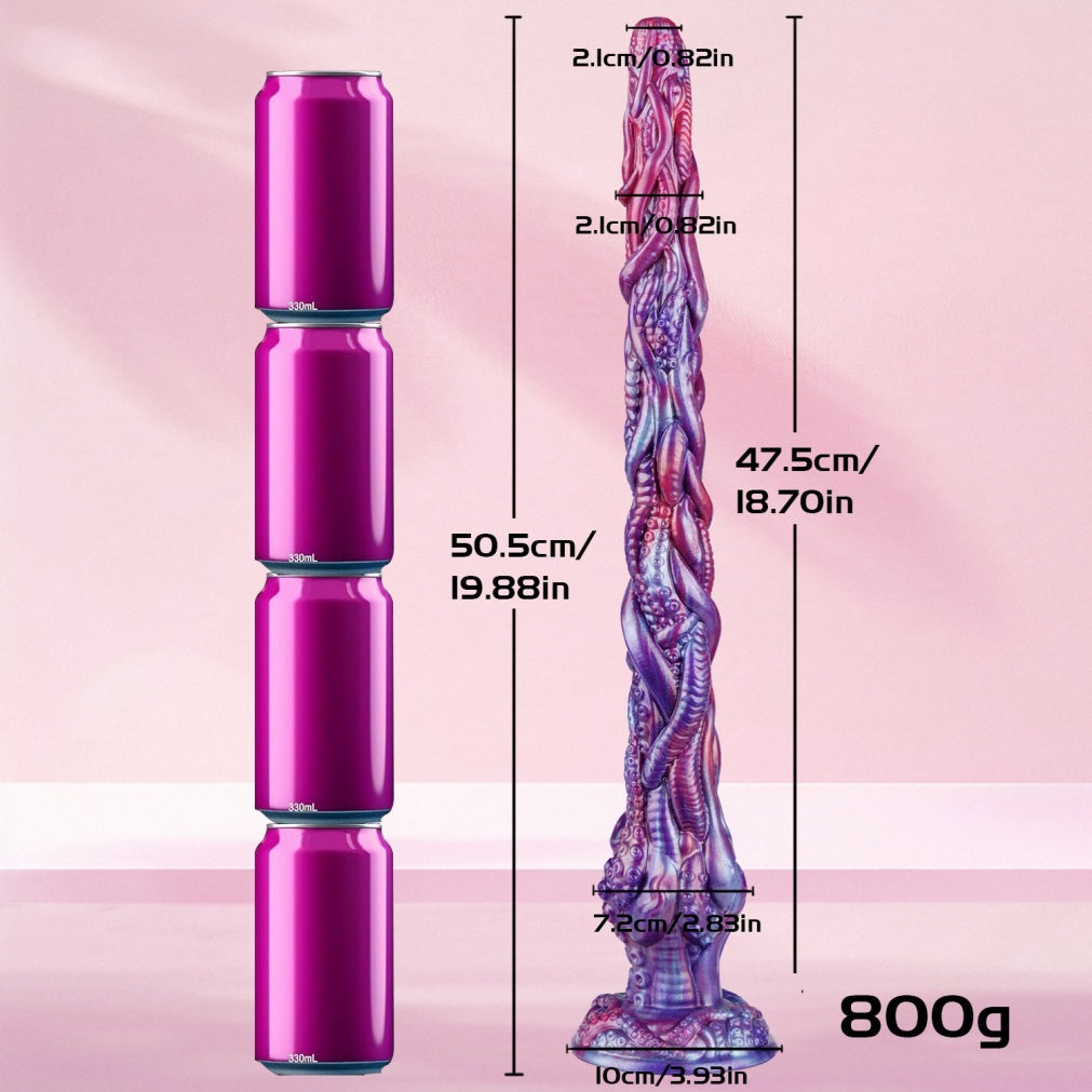 Purple Silicone Fantasy Extra-Long Tentacle Dildo-Deep G-Spot Stimulation & Visual Exploration