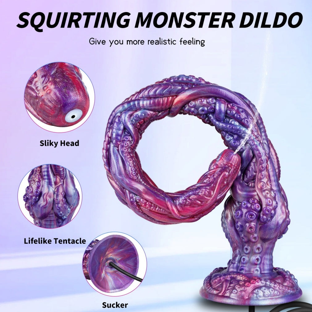 Purple Silicone Fantasy Extra-Long Tentacle Dildo-Deep G-Spot Stimulation & Visual Exploration