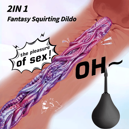 Purple Silicone Fantasy Extra-Long Tentacle Dildo-Deep G-Spot Stimulation & Visual Exploration