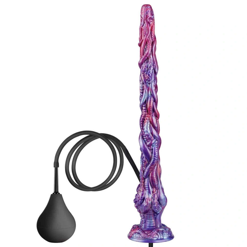 Purple Silicone Fantasy Extra-Long Tentacle Dildo-Deep G-Spot Stimulation & Visual Exploration