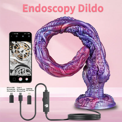 Purple Silicone Fantasy Extra-Long Tentacle Dildo-Deep G-Spot Stimulation & Visual Exploration