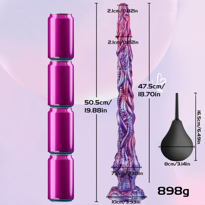 Purple Silicone Fantasy Extra-Long Tentacle Dildo-Deep G-Spot Stimulation & Visual Exploration
