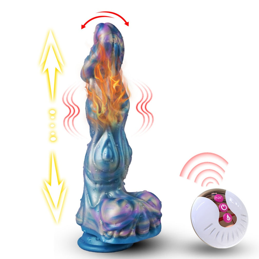 Fantasy Silicone Dog Knotting Dildo - Thrusting & Vibrating G-Spot Orgasmic Massage Sex Toys for Women