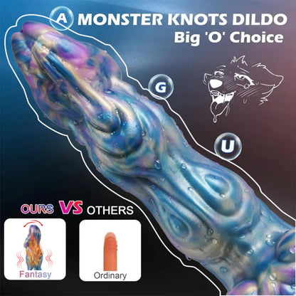 Fantasy Silicone Dog Knotting Dildo - Thrusting & Vibrating G-Spot Orgasmic Massage Sex Toys for Women