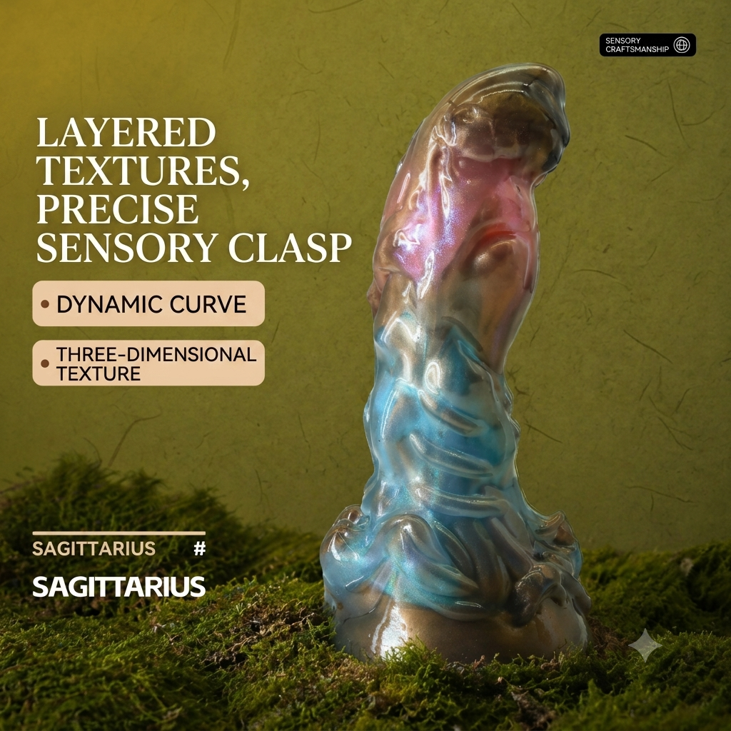 Sagittarius – Curved Platinum Silicone Alien Dildo for Precision G-Spot Stimulation
