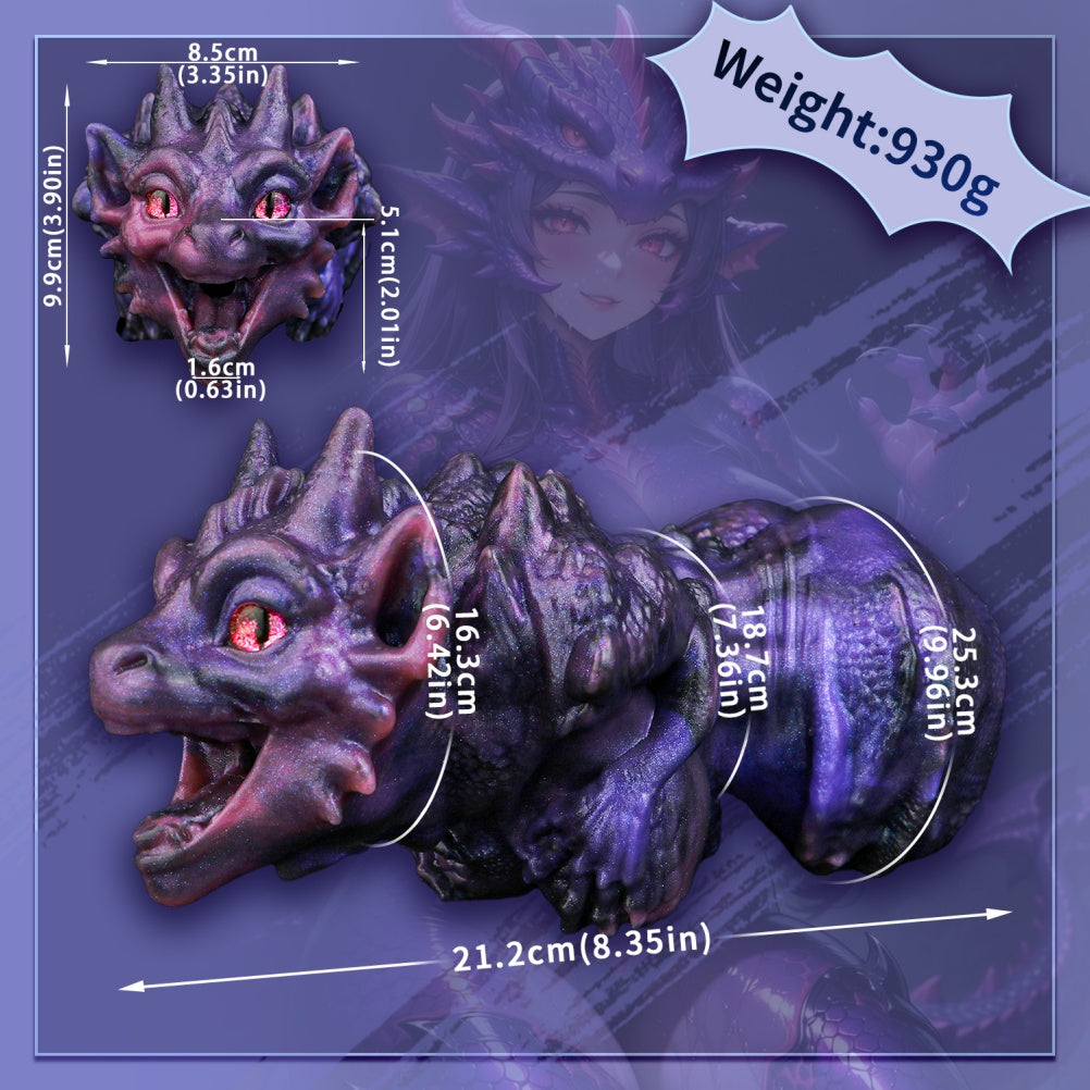 Dark Fantasy Void Dragon Mini Sex Doll – Platinum Silicone Pocket Pussy for Men Blowjobs
