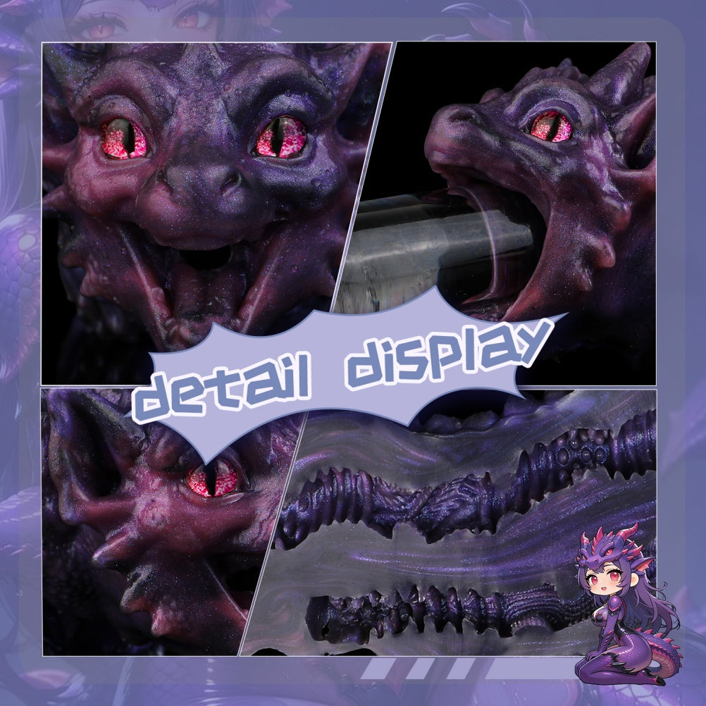 Dark Fantasy Void Dragon Mini Sex Doll – Platinum Silicone Pocket Pussy for Men Blowjobs