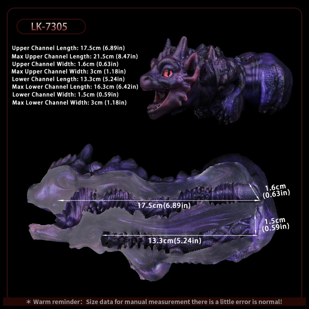 Dark Fantasy Void Dragon Mini Sex Doll – Platinum Silicone Pocket Pussy for Men Blowjobs