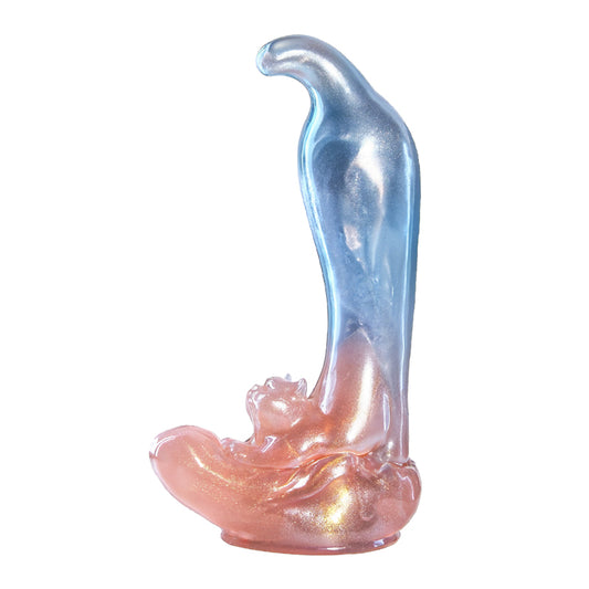 Curved G-Spot Alien Dildo with Hook Tip — Fantasy Silicone Monster Dildo for Deep G-Spot Stimulation