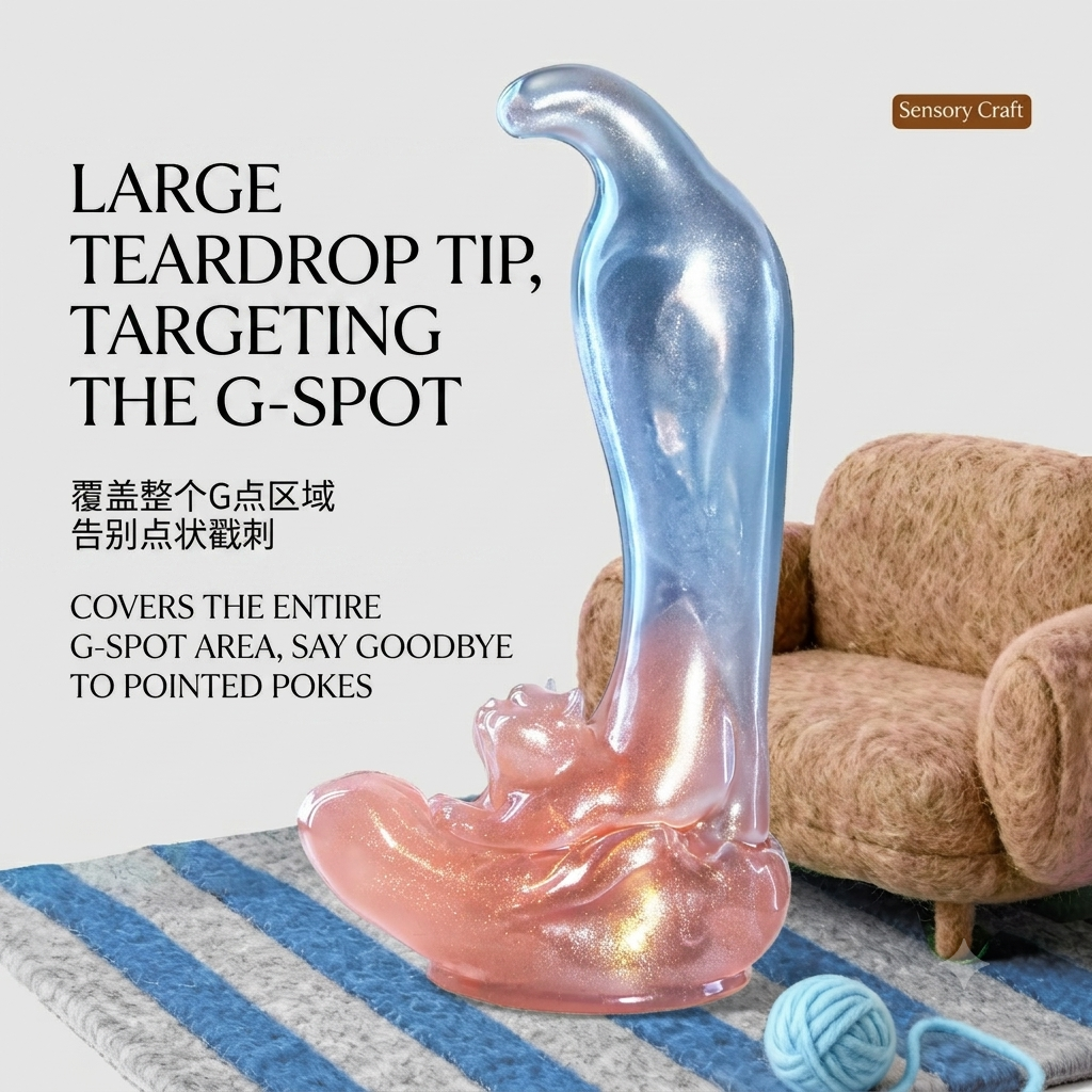 Curved G-Spot Alien Dildo with Hook Tip — Fantasy Silicone Monster Dildo for Deep G-Spot Stimulation