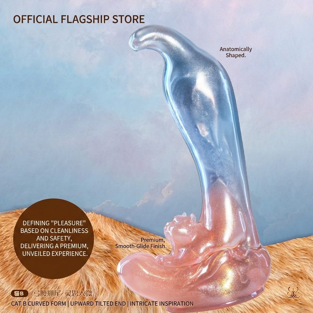 Curved G-Spot Alien Dildo with Hook Tip — Fantasy Silicone Monster Dildo for Deep G-Spot Stimulation