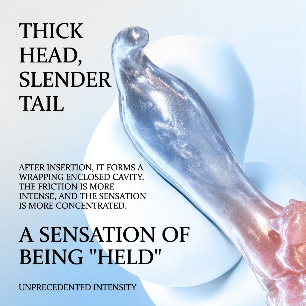 Curved G-Spot Alien Dildo with Hook Tip — Fantasy Silicone Monster Dildo for Deep G-Spot Stimulation