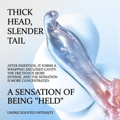 Curved G-Spot Alien Dildo with Hook Tip — Fantasy Silicone Monster Dildo for Deep G-Spot Stimulation