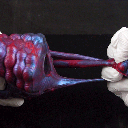 Fantasy Alien Pussy & Anal Plug 2-in-1 – Platinum Silicone Male Masturbator with Multi-Texture Stimulation