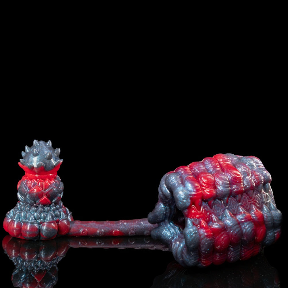 Fantasy Alien Pussy & Anal Plug 2-in-1 – Platinum Silicone Male Masturbator with Multi-Texture Stimulation