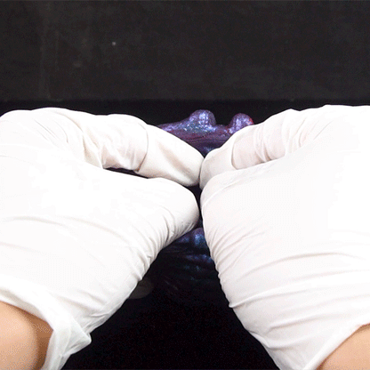 Fantasy Alien Pussy & Anal Plug 2-in-1 – Platinum Silicone Male Masturbator with Multi-Texture Stimulation