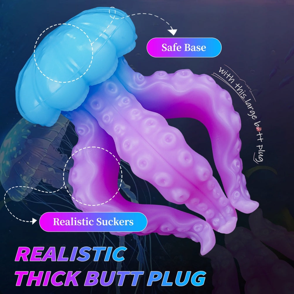 Octopus & Jellyfish Fantasy Silicone Dildo-Multi-Stimulation Tentacle Sex Toy