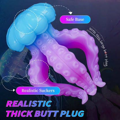 Octopus & Jellyfish Fantasy Silicone Dildo-Multi-Stimulation Tentacle Sex Toy