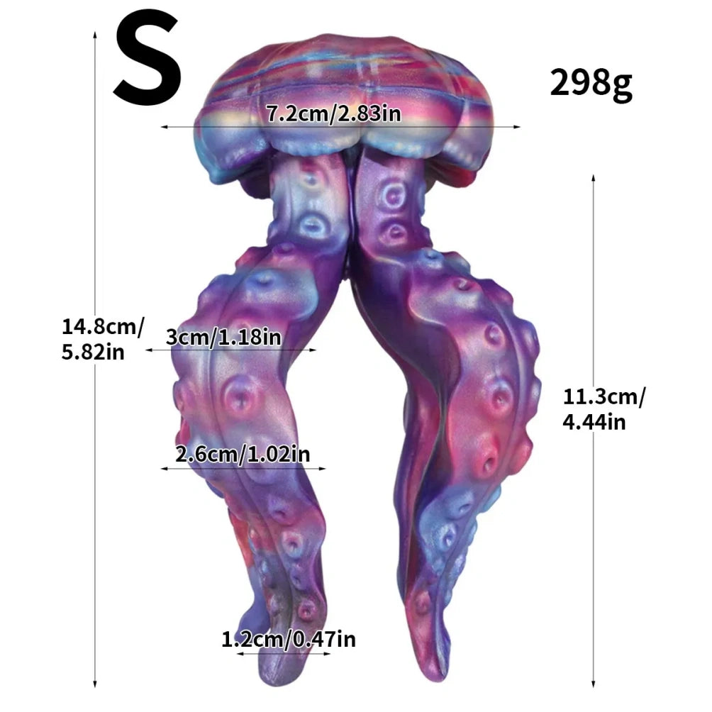 Octopus & Jellyfish Fantasy Silicone Dildo-Multi-Stimulation Tentacle Sex Toy