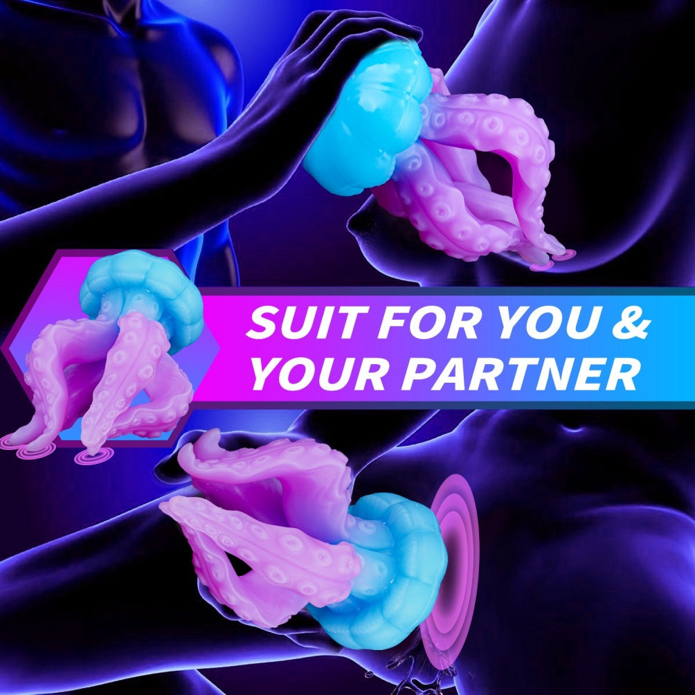 Octopus & Jellyfish Fantasy Silicone Dildo-Multi-Stimulation Tentacle Sex Toy