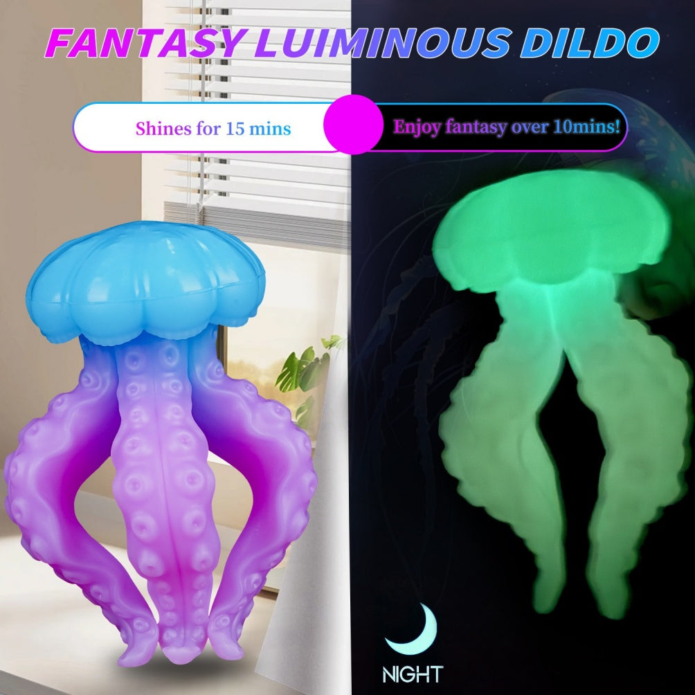 Octopus & Jellyfish Fantasy Silicone Dildo-Multi-Stimulation Tentacle Sex Toy