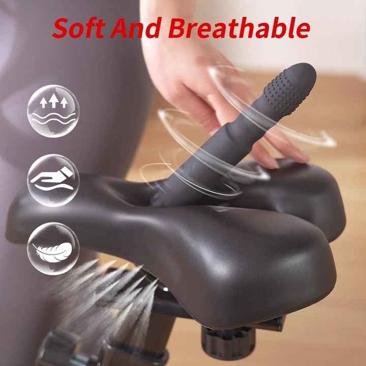 Stoßende Dildo-Fahrrad-Sexmaschine - Sattelvibrator mit Fernbedienung für wildes Vergnügen für Frauen