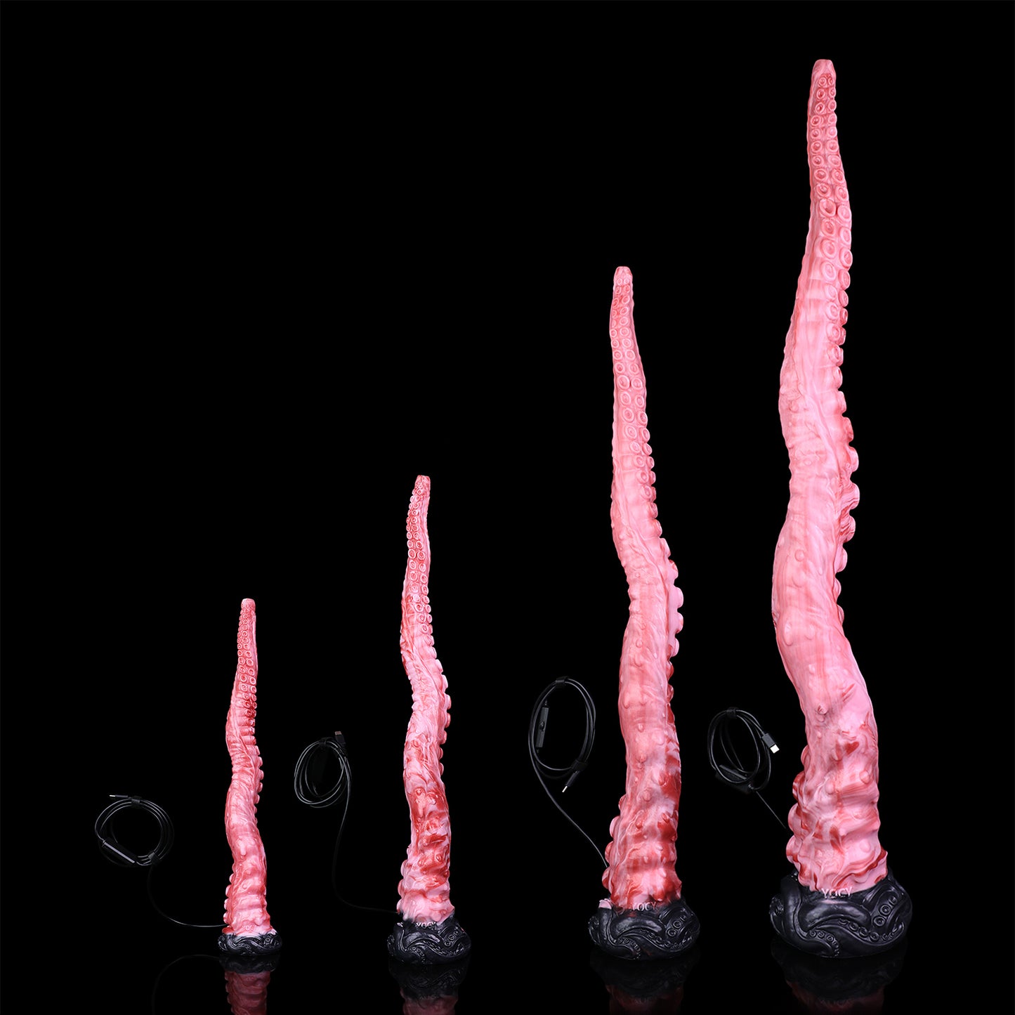 Deep Abyss Tentacle Long Dildo — Platinum Silicone, Sucker-Array Texture, 3MP HD Camera & 4 Sizes S/M/L/XL