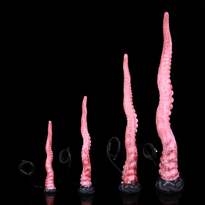 Deep Abyss Tentacle Long Dildo — Platinum Silicone, Sucker-Array Texture, 3MP HD Camera & 4 Sizes S/M/L/XL