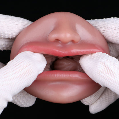 Scarlet Portrait Pocket Pussy – Red-Lip Silicone Mouth Design