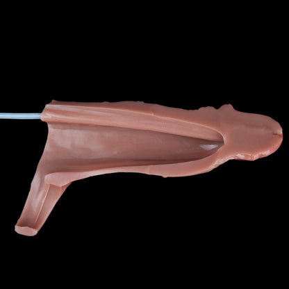Lifelike Squirting Penis Sleeve – Anatomical Penis Extension & Sheath with Testicle Strap for Realistic Couple Play