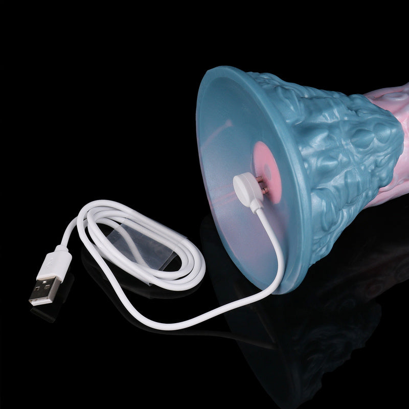 Frostpetal Dragon Tongue Fantasy Dildo – Remote Vibration & Pastel Silicone