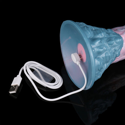 Frostpetal Dragon Tongue Fantasy Dildo – Remote Vibration & Pastel Silicone