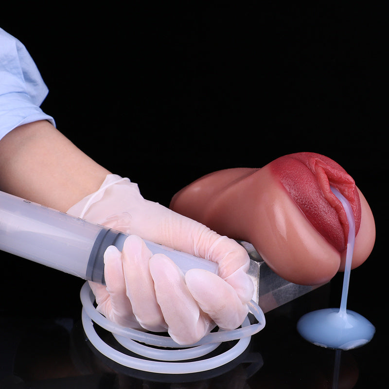 Realistic Platinum Silicone Pocket Pussy – Hand-Finished Wet Squirt Stroker for Solo Play & Edging