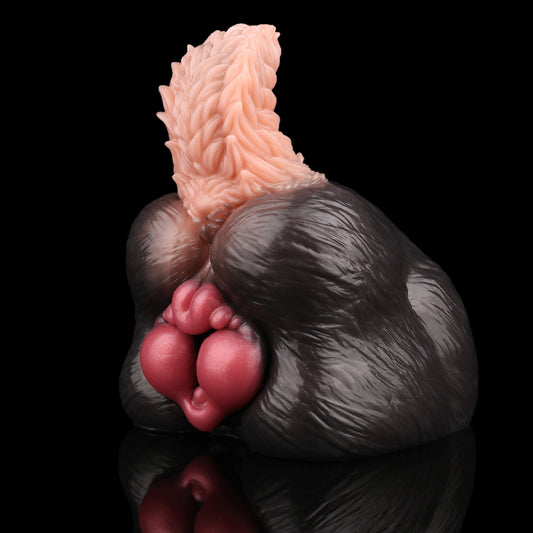 Fantasy Animal Dog Ass Pocket Pussy - Single-Channel Penis Massaging Blowjob Silicone Sex Toy