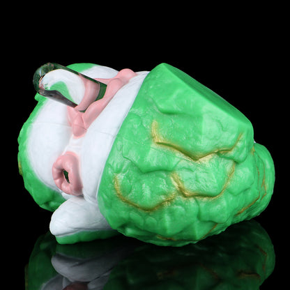 Dragon Kin Sex Doll | Jade-Green Scale Armour Fantasy Butt Stroker — Dual-Channel Vaginal & Anal Entry, Gold Vein Dragon Body, White Inner Zone in Dual-Layer Platinum Silicone