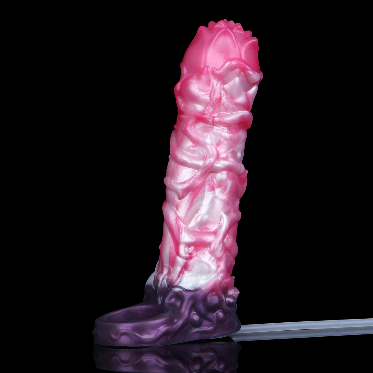 Sacred Lotus Cock Sleeve | Fantasy Squirting Penis Sleeve with Platinum Silicone & Cock Ring