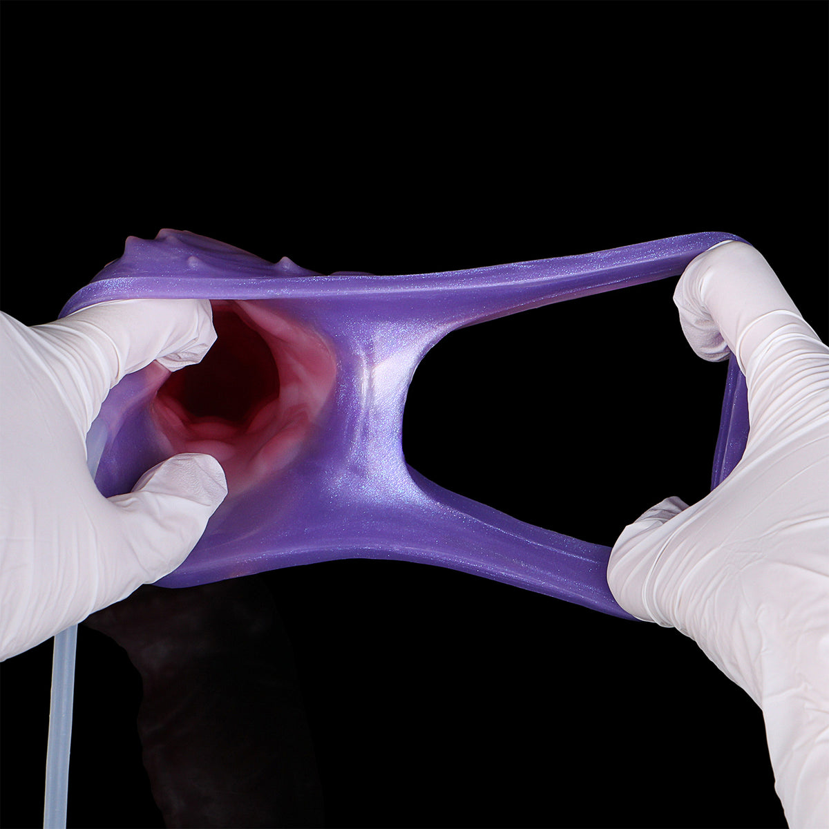 Abyssal Crown Cock Sleeve | Fantasy Squirting Penis Sleeve with Scallop Tip & Cock Ring — Platinum Silicone